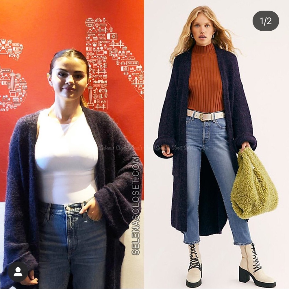 Free People Living in Tokyo Cardigan in Navy Sky